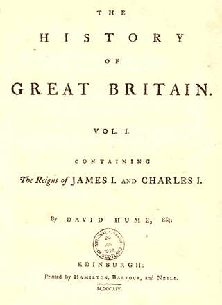 Title page, History of England (1754)